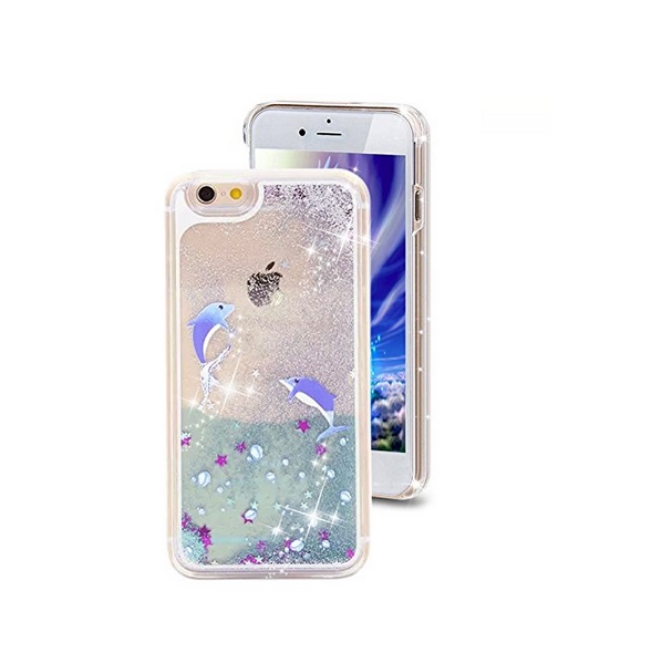 iPhone 6 Plus CaseCrazy Panda 3D Creative Liquid Glitter Design iPhone 6 Plus Liquid dophin